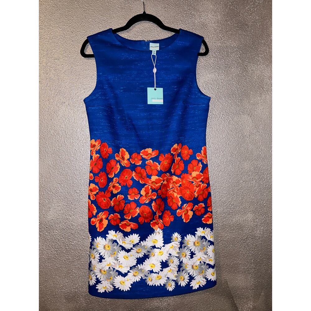 Tracy Reese Plenty Jane Preppy Cottagecore Girlie Blue Floral Sleeveless Dress
